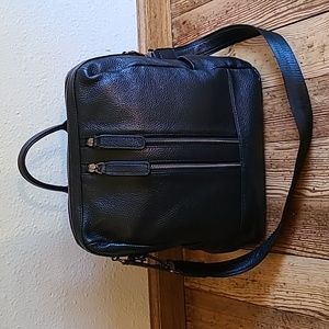 S-Zone Genuine Cowhide Leather Convertible Backpack Purse Shoulder Bag